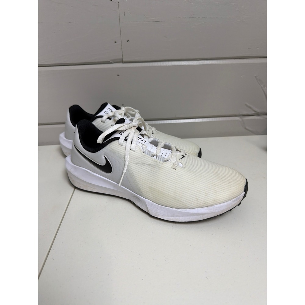 Nike Mens Golf Shoes Size 9 White FN0555-100 Infinity G Spikeless Sneakers